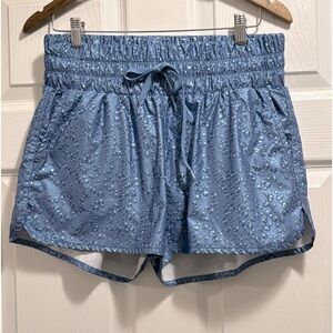 Zyia Active High Rise Blue Bomber Running Shorts Bubble Size Large